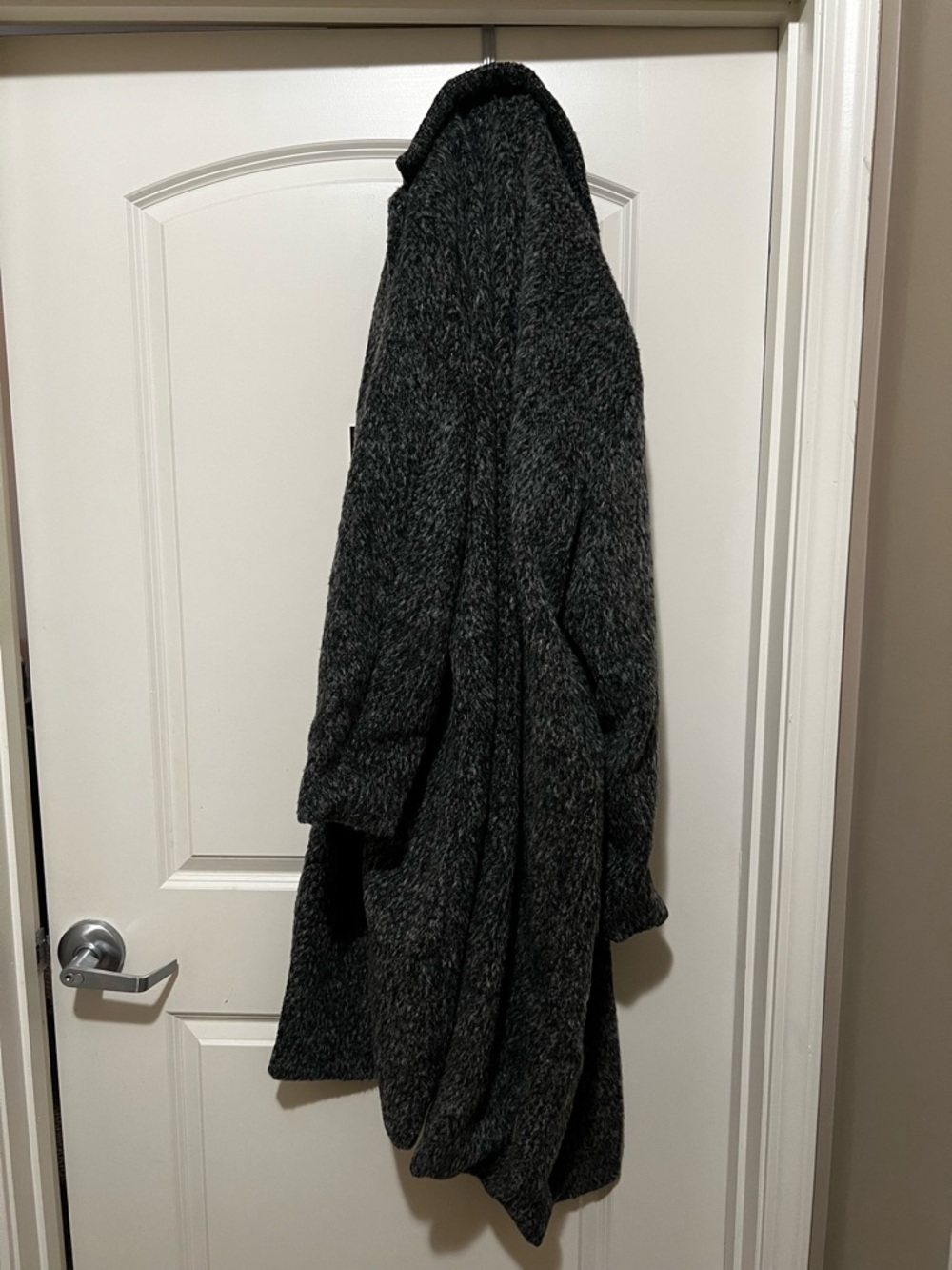 Oversized Dark Charcoal Knit Cardigan